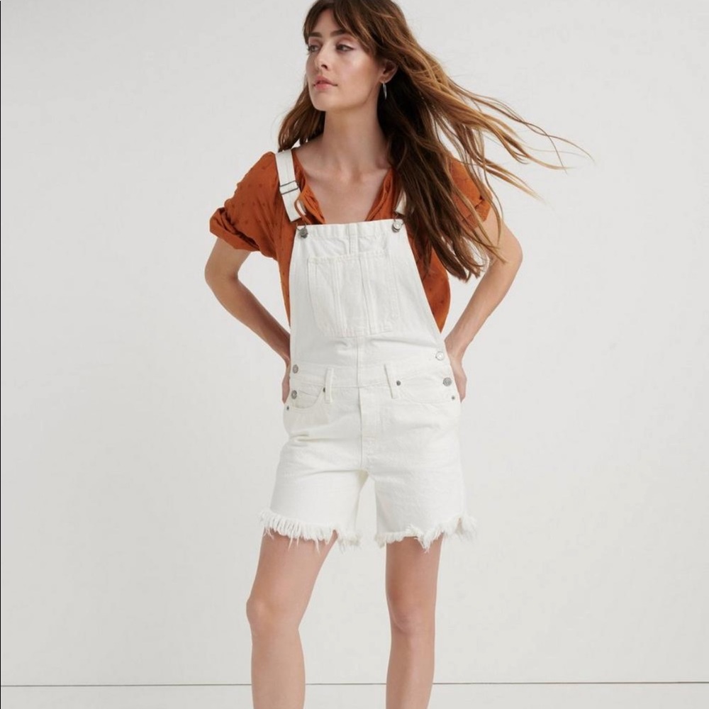 lucky brand white shortalls